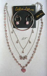 Cookie Lee Heart Charm Jewelry $29 $85 RT