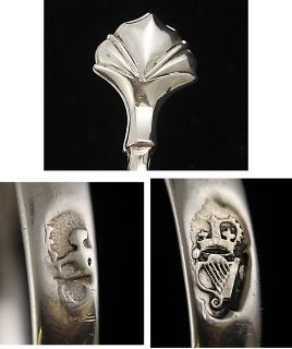 Early Irish Sterling Silver Scissors Style Sugar Tongs