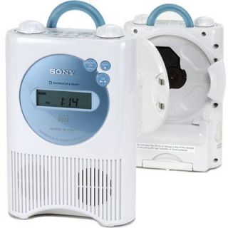 Sony ICF CD73W Weatherband Shower Radio CD Player New