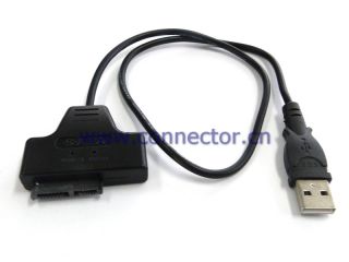 USB 2 0 to Slimline SATA 7 6 13P CD ROM Adapter Cable