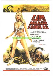 One Million Years B C Movie Poster Raquel Welsh Span