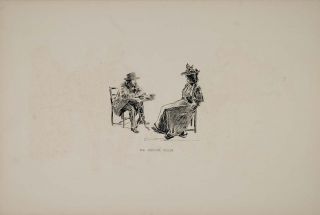   art 1894 charles dana gibson woman man fortune teller print original