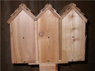 Wood 6 Room Deluxe Bird House (Cedar) cedar shake roof