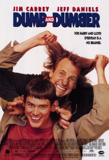 Dumb and Dumber Movie Promo Poster C 1994 Jim Carrey Jeff Daniels 
