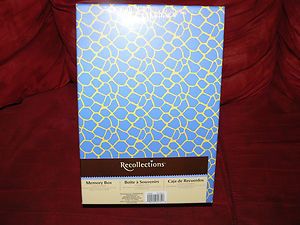   Blue Giraffe Photo Picture CD DVD Memory Box with 10 Dividers