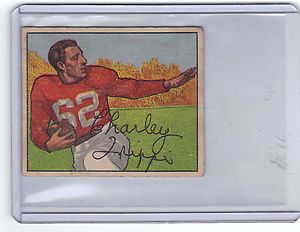1950 Bowman AUTOGRAPHED Football Hall of Famer Charley Trippi