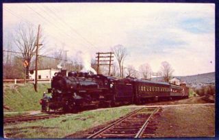   Railroad Car Cooperstown Charlotte Valley New York NY Postcard