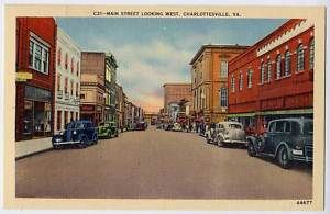 1939 Charlottesville VA Main Street UVA