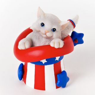 Charming Purrsonalities Patriotic Kitten Figurine Purr
