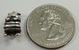   Sterling Silver Queen Bee Two Tone 790227 Bead Charm 14 8mm