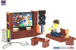 TV Entertainment Center City Lego Custom Football 10185 10182 