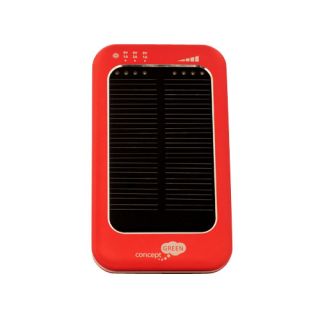 Portable Solar Power USB Charger for Phone  Red 3600mAh