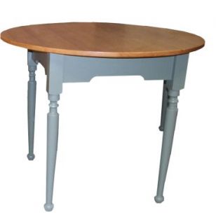 Cottage Style Round Dining Table Pedestal or 4 Leg Base 40 Painted 