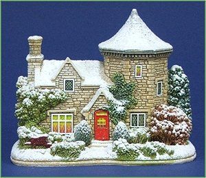   Lane L3434 Winter at Worsley Hall RARE Christmas Cottage