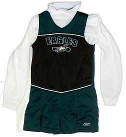 Girls NFL Reebok Philadelphia Eagles Cheerleader Outfit Cheer Costume 