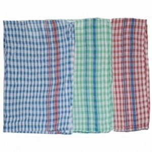  OF 12* BRAND NEW* 100% COTTON CHECK TEA TOWELS BULK CLOTH LINEN TOWELS