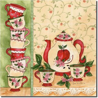 Mullen Teapot Tea Art Decor Kitchen Ceramic Tile Mural