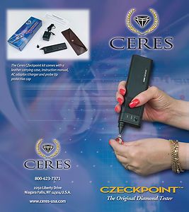 Ceres Checkpoint XL Diamond Tester NMH Batt 120V CGR Adpr Made in USA 