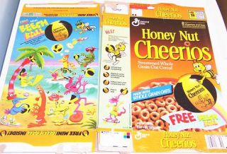 This is for one 1992 Honey Nut Cheerios Cereal Box. Box is flattened 