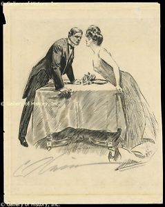 Charles Dana Gibson Illustration Signed Circa 1901