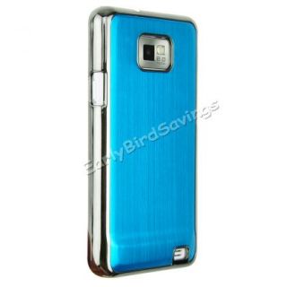 Cerulean Brushed Metal Aluminum Hard Case for Samsung Galaxy S2 II 