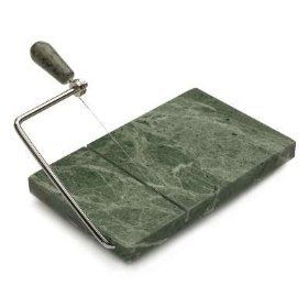 Green Marble Board Cheese Slicer Server Serving Cutter