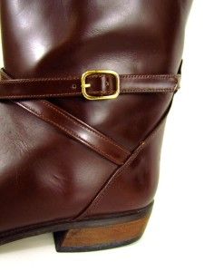 Vintage Womens Brown Charles David Leather English Riding Boots 