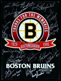   Bruins Greats Signed Farewell to Garden Cover LOA w/ Esposito Cheevers