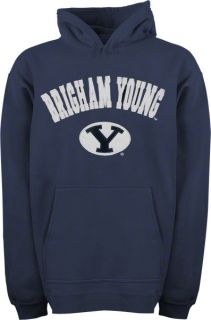 BYU Cougars Youth Navy Tackle Twill Hooded Sweatshirt