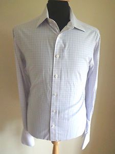 Charles Tyrwhitt Shirt White Blue Pink Check Size 15 5 RRP £80 Non 