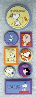Scrapbooking Stickers Peanuts 3 D Snoopy Lucy Charlie Brown Sayings 