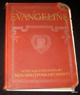 Howard Chandler Christy Illustrated 1905 Book Evangeline Artwork 