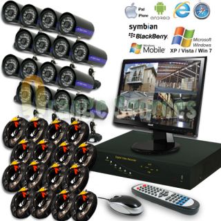 16CH Channel Home Video Surveillance CCTV DVR Security System 16 