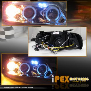 2004 2008 Chevy Aveo AVEO5 Dual Halo LED SMD DRL Chrome Projector 