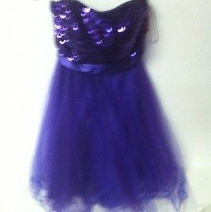 HANNAH S Prom/Party Short Gown Sz 0 Purple #27674