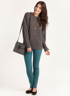 New Womens Vintage Cheap Monday Ochiro Knitted Sweater in Dark Grey XS 