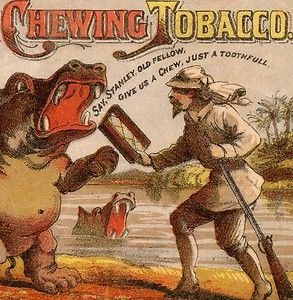 1800s Henry Stanley Africa Jackson Chewing Tobacco Rhinoceros Kansas 