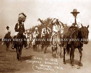 1912 Photo Cheyenne ARAPAHO Native American Indian Watonga Oklahoma OK 