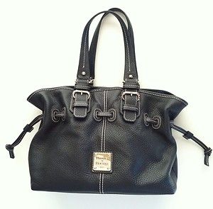 Authentic Dooney Bourke Black Pebble Leather Chiara Bag