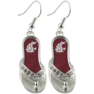 click an image to enlarge washington state cougars flip flop earrings 