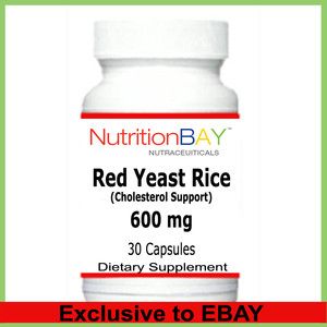 Red Yeast Rice Cholesterol Support 600 MG 30 Capsules