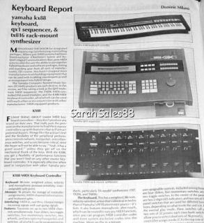   Magazine 1985 Yamaha KX88 TX816 QX1 DX7 Review Chick Corea Wham
