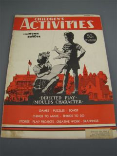 Vintage Childrens Activities Home School Book Dec 1949