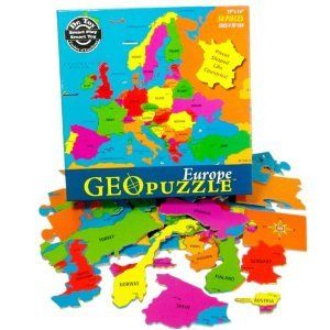 Geo Puzzle Europe Kids Educational Map Jigsaw Puzzle