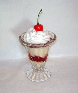Fake Food Soda Fountain Ice Cream Parlor Cherry Cheesecake Sundae