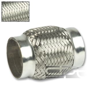 25x4 2 25 Flex Pipe Stainless Steel Double Braided Exhaust Extender 