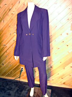 christian lacroix bazar purple pant suit 40 6 8