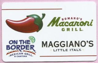 Chilis Macaroni Grill Collectible No Value Gift Card Buy 6 SHIP Free 
