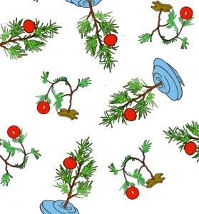   Christmas Time Quilt Fabric Charlie Brown Tree White 1 2Y