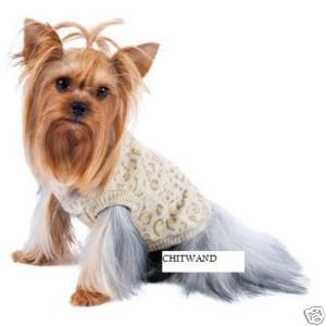 Companion Road Cheetah Print Sparkle Dog Sweater Large